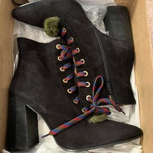 Anthropology - LACE UP HL ANKL KMB BLK/NOIR